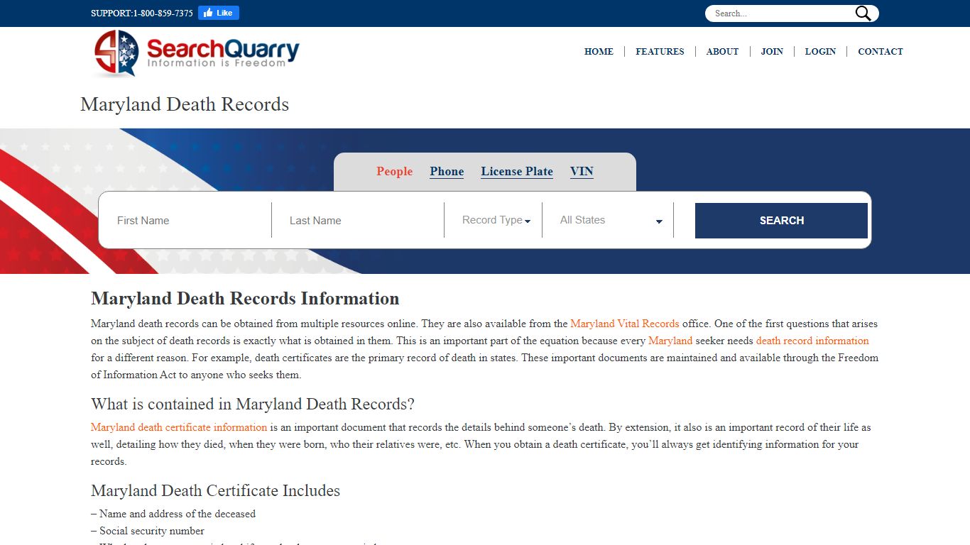 Maryland Death Records | Enter a Name to View Death Records Online